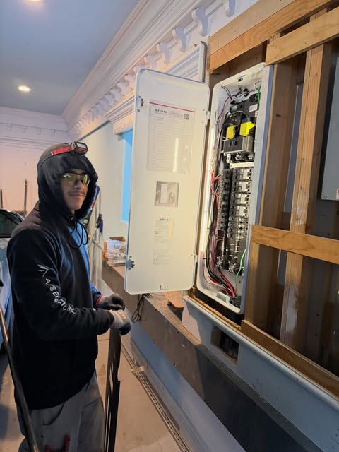 AJ's Electric Inc. panel upgrade on a Tahoe job site