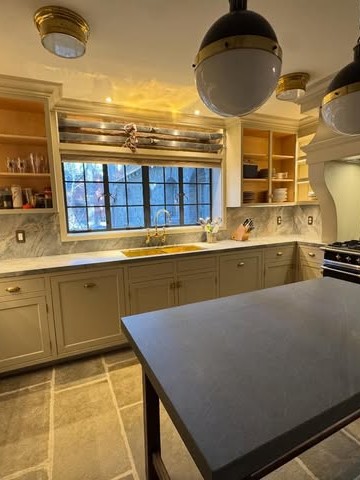 Kitchen remodel lighting with pendants and under-cabinet LEDs